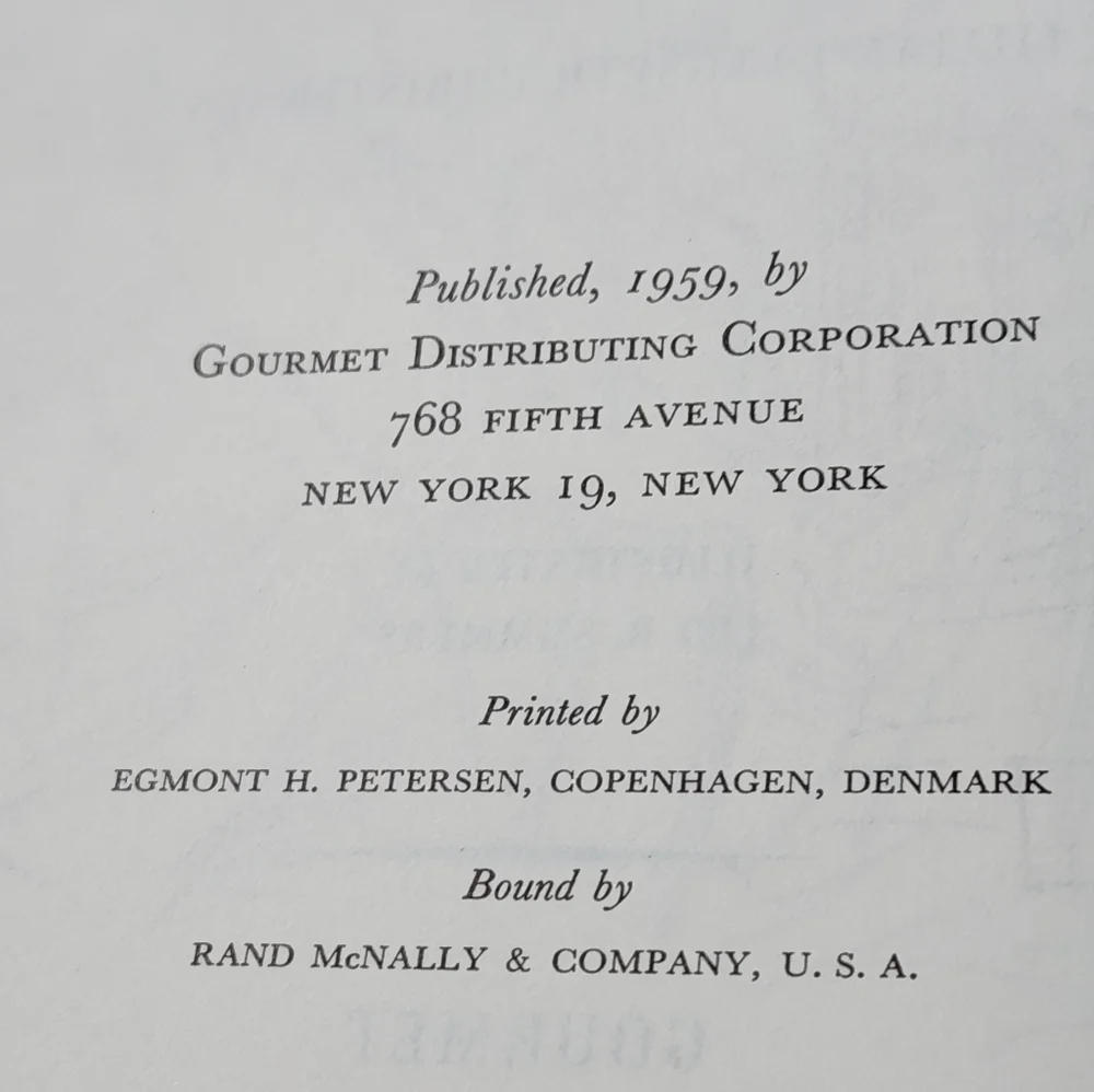 Gourmet’s 1959 Old Vienna Cookbook Hardcover